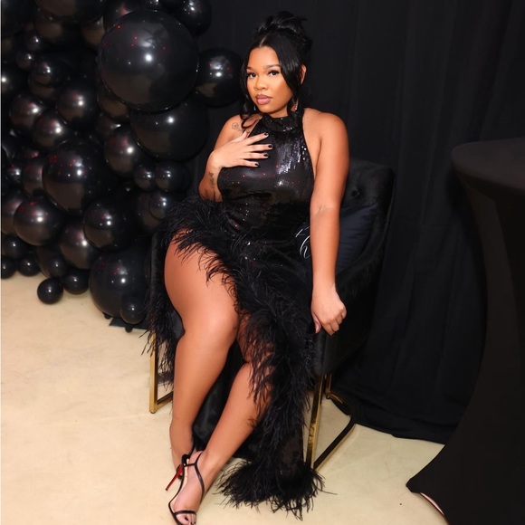 Black Retofette party dress - Picture 3 of 3